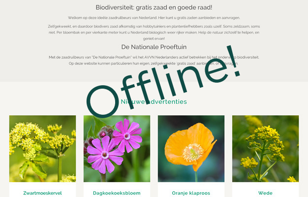 Zadenruil beurs offline